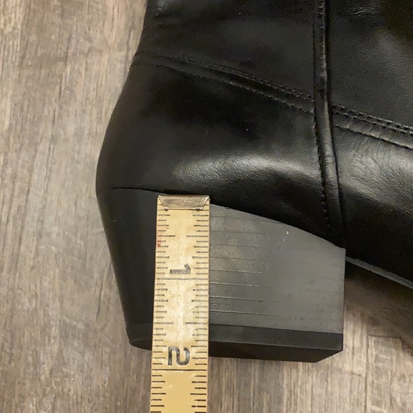 Zara black leather Cowboy boots 6 - Picture 4 of 10
